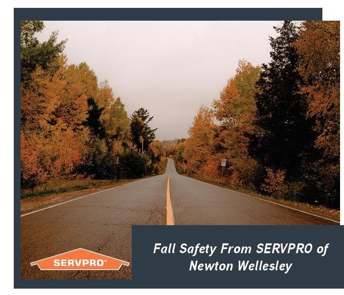 Fall background with orange  SERVPRO logo