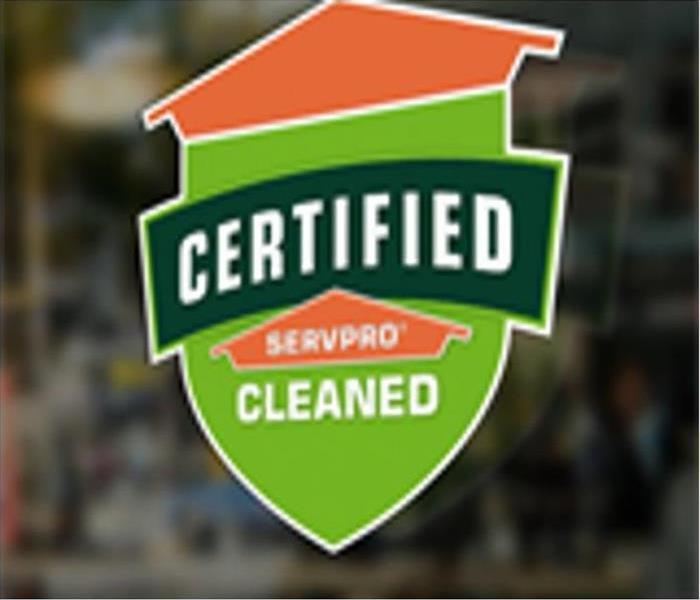 Certified: SERVPRO Cleaned logo