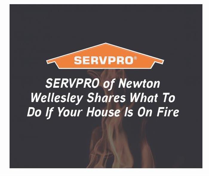 Fire in background with white box and SERVPRO logo 